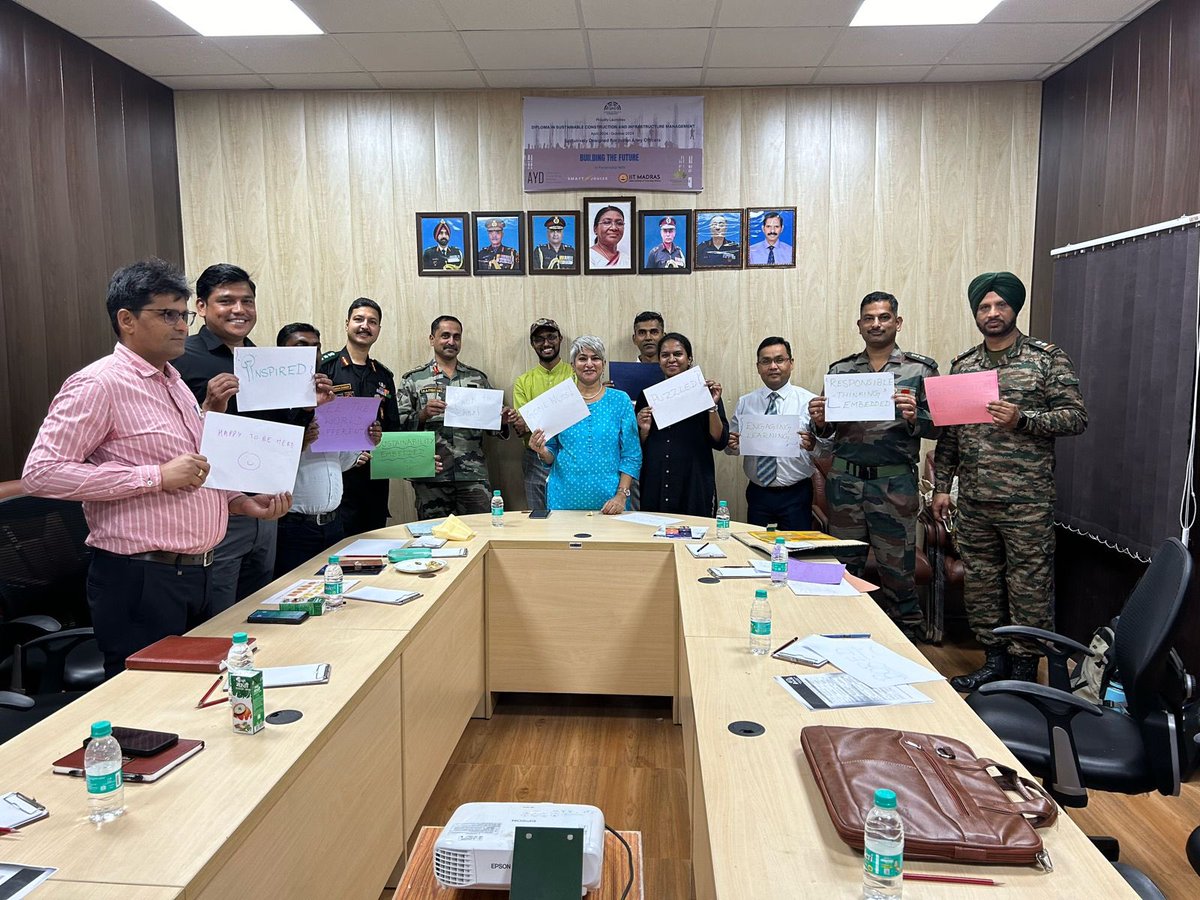 School of Policy & Governance launches the Diploma Programme in Sustainable Construction and Infrastructure Management for the Indian Army Officers at the CWE Jhansi Campus. (1/2)
#sustainableconstruction #infrastructuremanagement #IndianArmy #SPGIndia