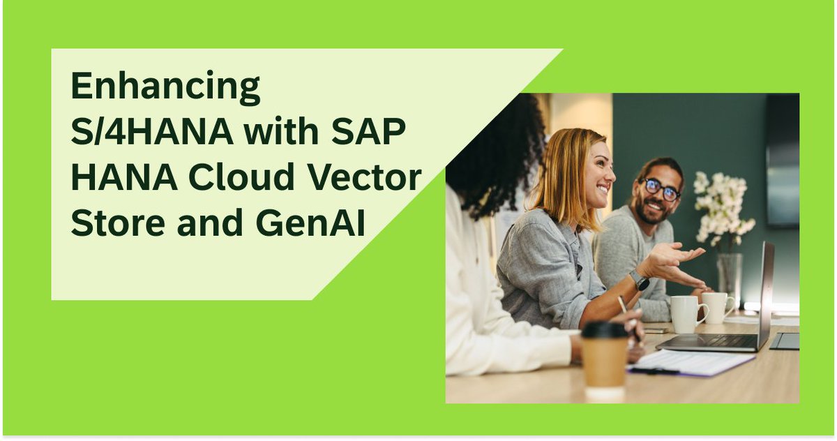 Dive into the future of intelligent data applications with SAP HANA Cloud's Vector Store! Learn how to harness the power of embeddings for seamless data management and retrieval in our latest blog post: sap.to/6010wUkzj
