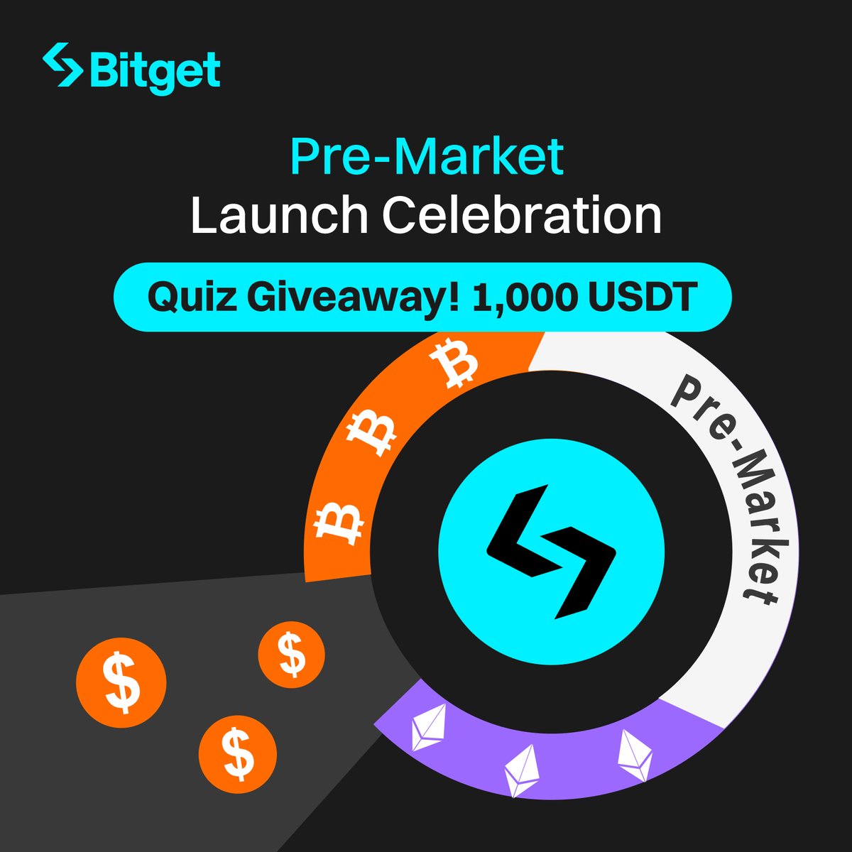 bitget's tweet photo. 💡We are giving away 1,000 $USDT to celebrate the newly launched product - Pre-Market! 

🙋 Join the quiz to grab your rewards! (10 winners)

To enter:
✅ Follow @bitgetglobal 
✅ Complete the quiz - https://t.co/0gcf4PAceg https://t.co/S5AN6IIu3L