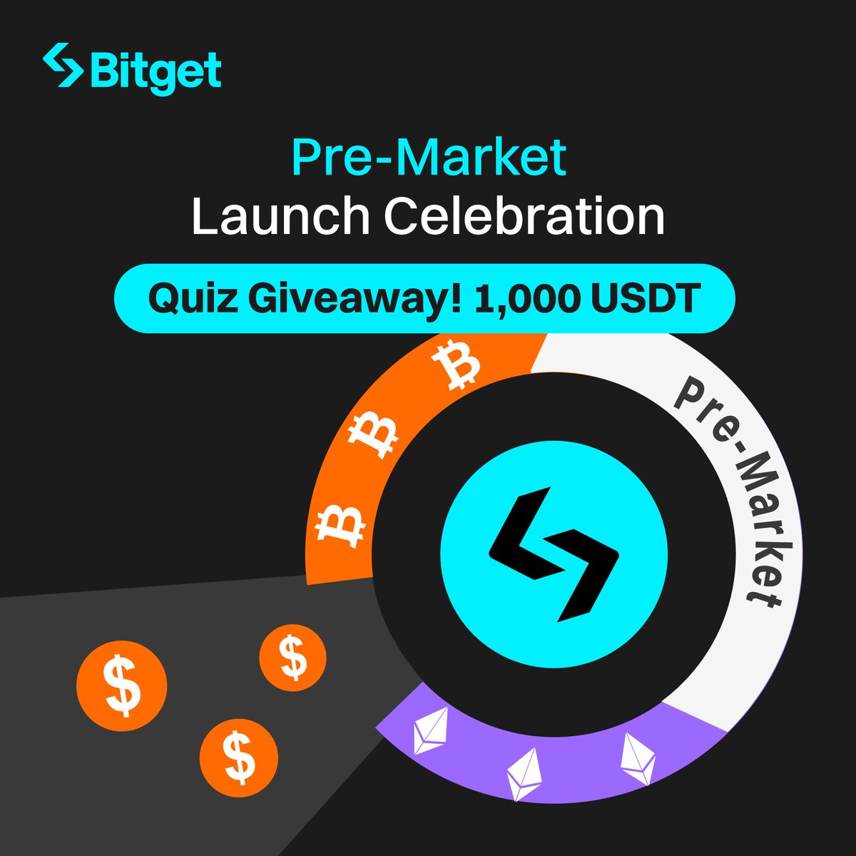 💡We are giving away 1,000 $USDT to celebrate the newly launched product - Pre-Market! 

🙋 Join the quiz to grab your rewards! (10 winners)

To enter:
✅ Follow @bitgetglobal 
✅ Complete the quiz - forms.gle/a6n4BAU6JnoAGq…