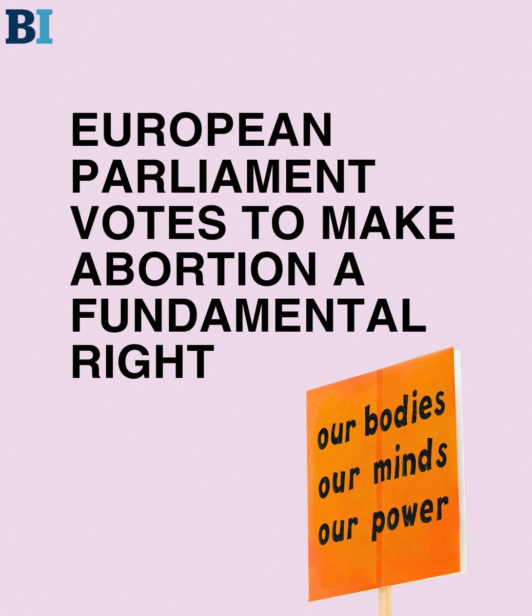 The @Europarl_EN voted to include women's sexual and reproductive healthcare rights, as well as access to safe and legal abortion, in the EU Chapter of Fundamental Rights. 336 MEPs voted in favor, 163 against, and 39 abstained in the parliament. 👇 balkaninsight.com/2024/04/12/eur…