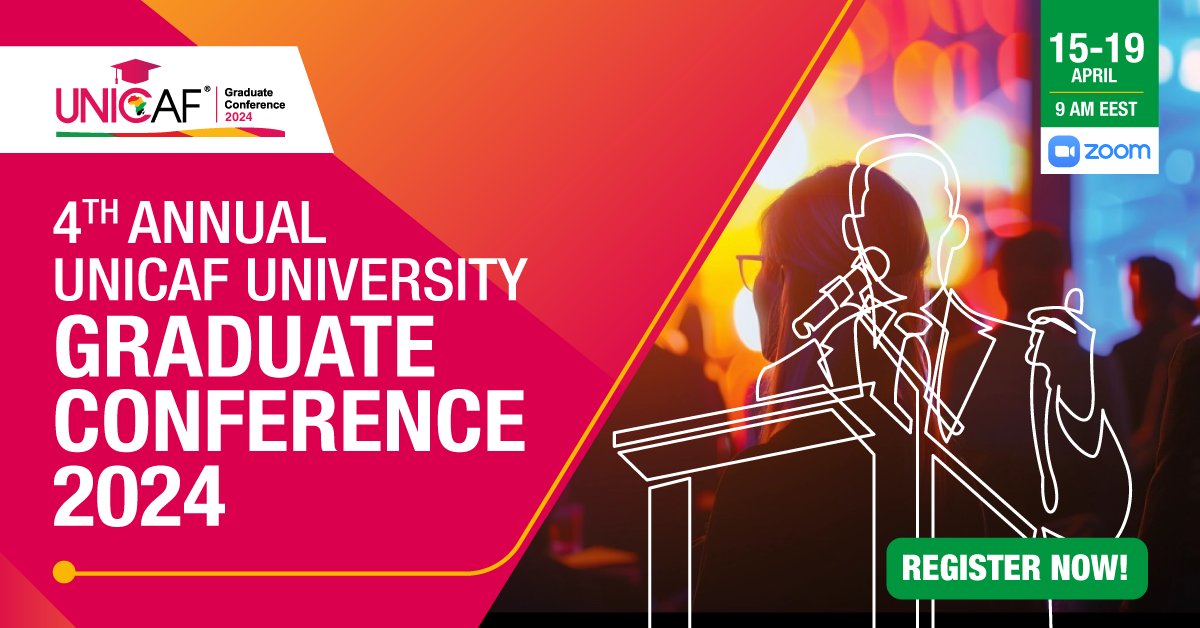 Excited to announce the Fourth Annual Online Unicaf University Graduate Conference (UGraC), happening April 15th-19th! Register now for enriching presentations and interactive discussions: link.unicaf.org/4cHujFr