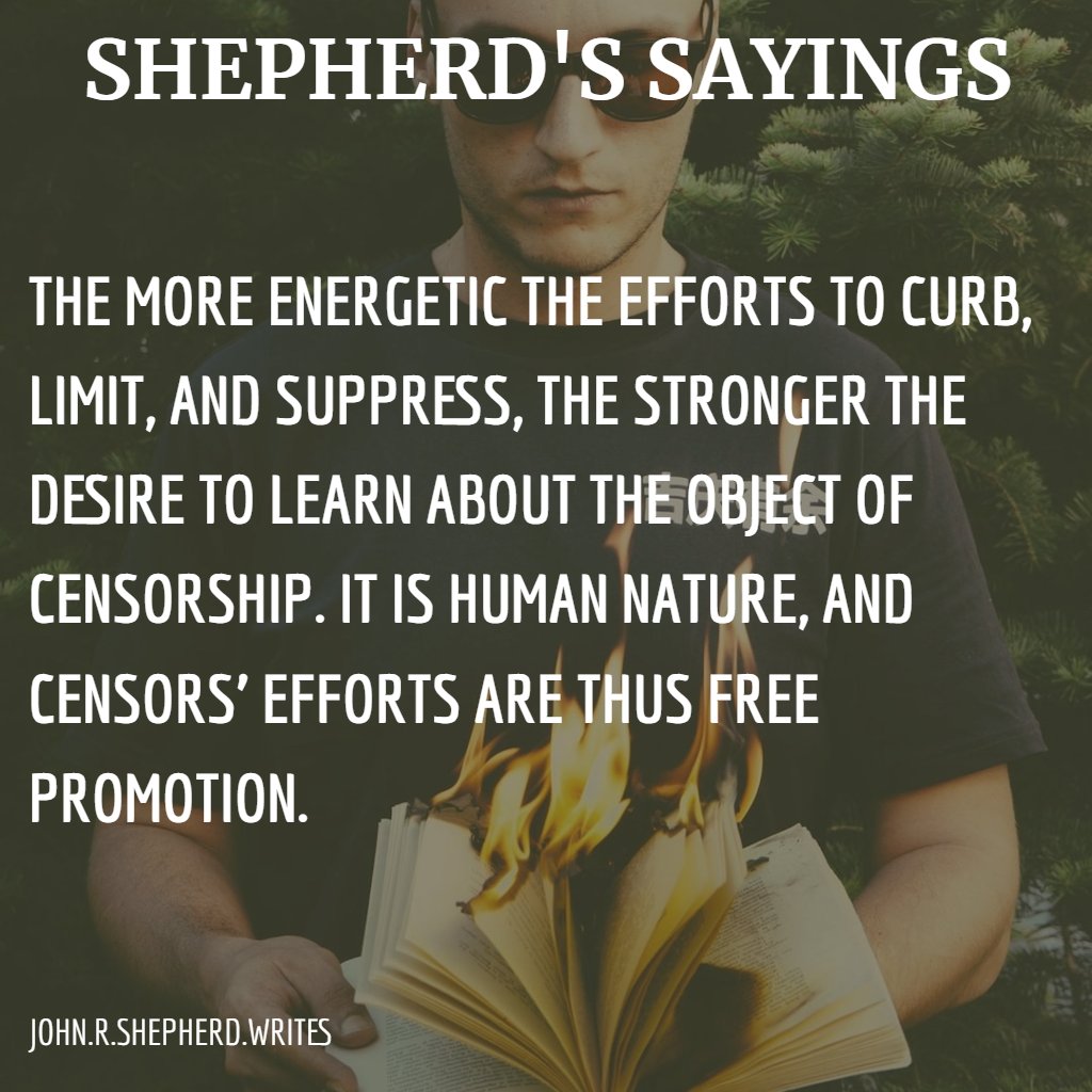 On Futility of Censorship
#shepherdssayings #FreedomOfSpeech