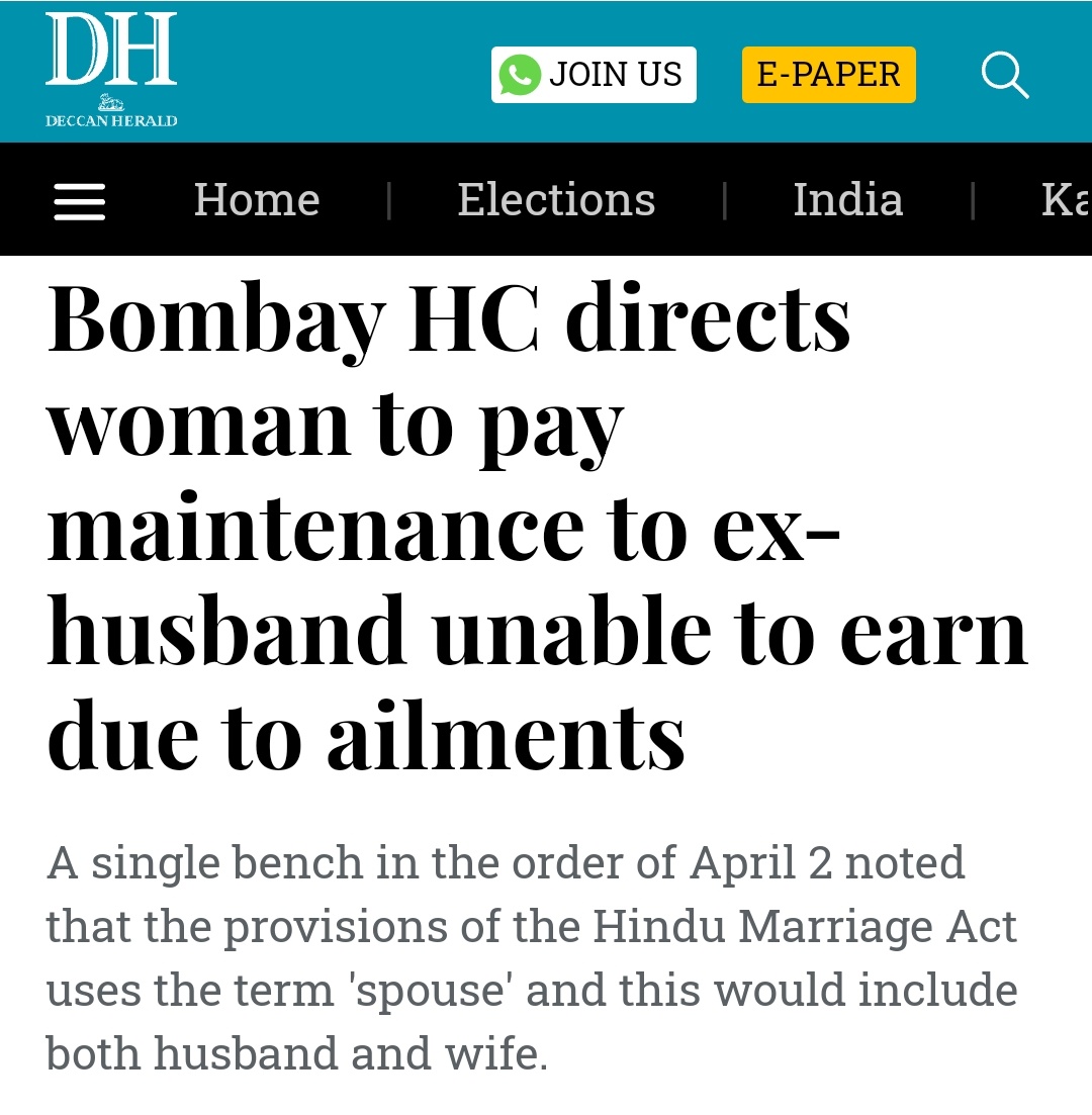 Despite earning well, she appealed order of Rs. 10000 she has been ordered to pay her husband Before anyone rejoices, chances of a husband getting maintenance from wife is 0.00001% and happens rarely