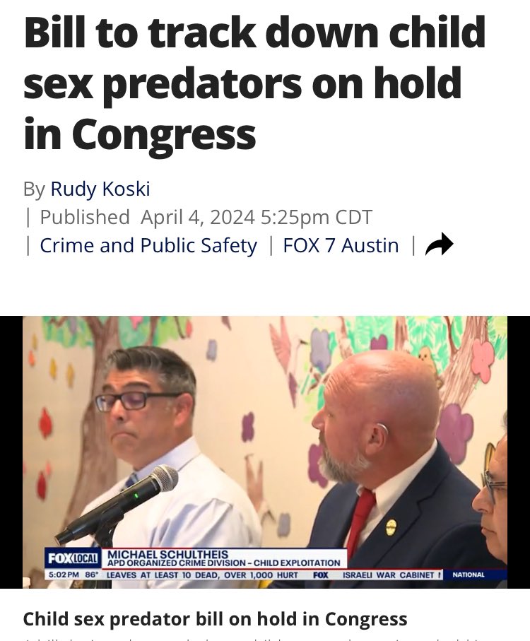 @SpeakerJohnson @HouseDemocrats @HouseGOP, why is legislation like this being held up? Is it because you all are protecting the pedos in Office, or protecting the pedos that finance your campaigns? Heck, why hasn’t Epstein’s list been released? Is it for the same reasons? ‘The…