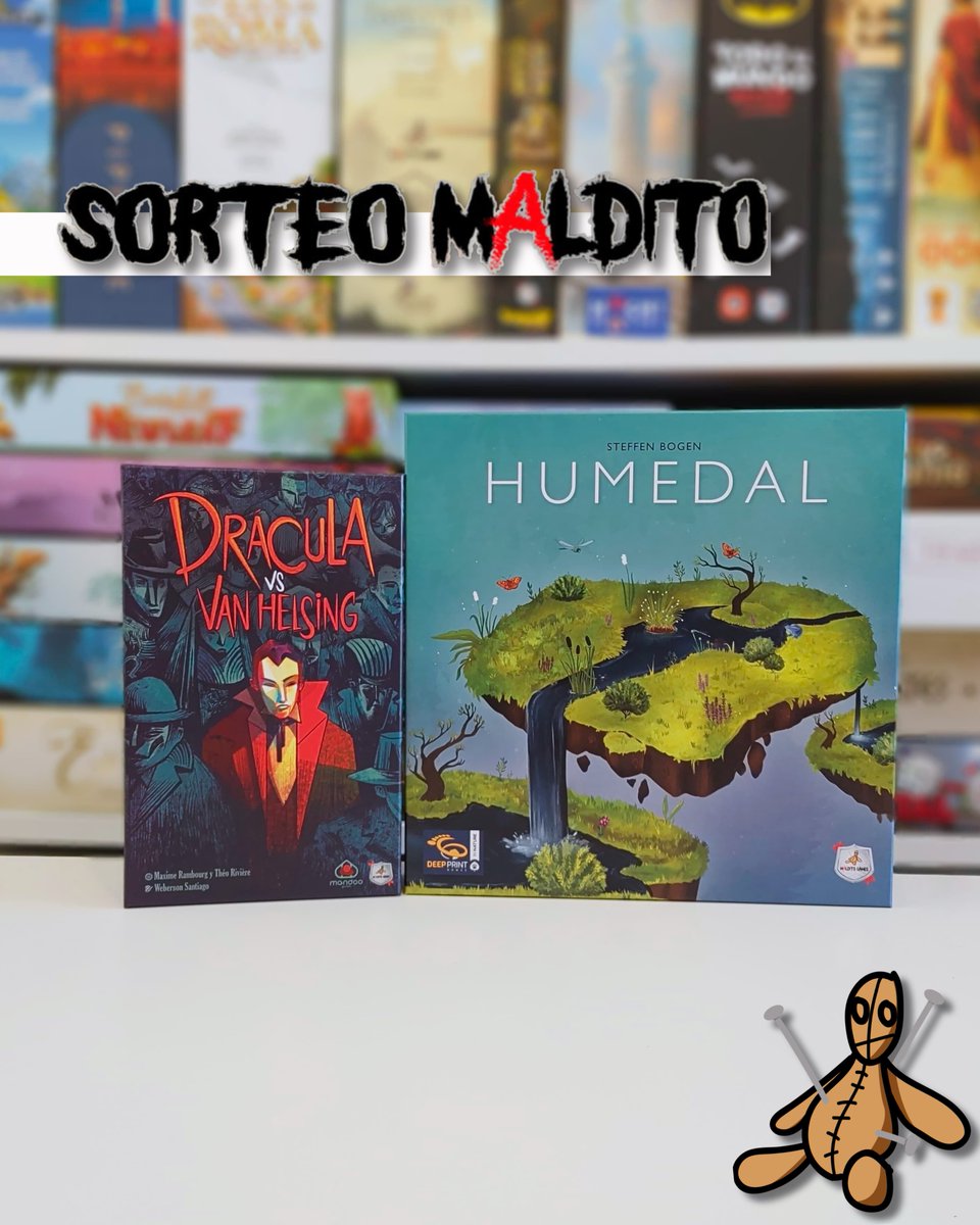 🔴SORTEO🔴Con motivo del lanzamiento de #DráculavsVanHelsing y #Humedal os proponemos un nuevo #sorteomaldito

Para participar:
1⃣Sigue la cuenta <a href="/MalditoGamesES/">Maldito Games</a>
2⃣Repostea.
3⃣Menciona 3 personas con las que jugarías.

Anunciaremos la persona ganadora el 24/04/24 ¡Suerte!🍀🍀