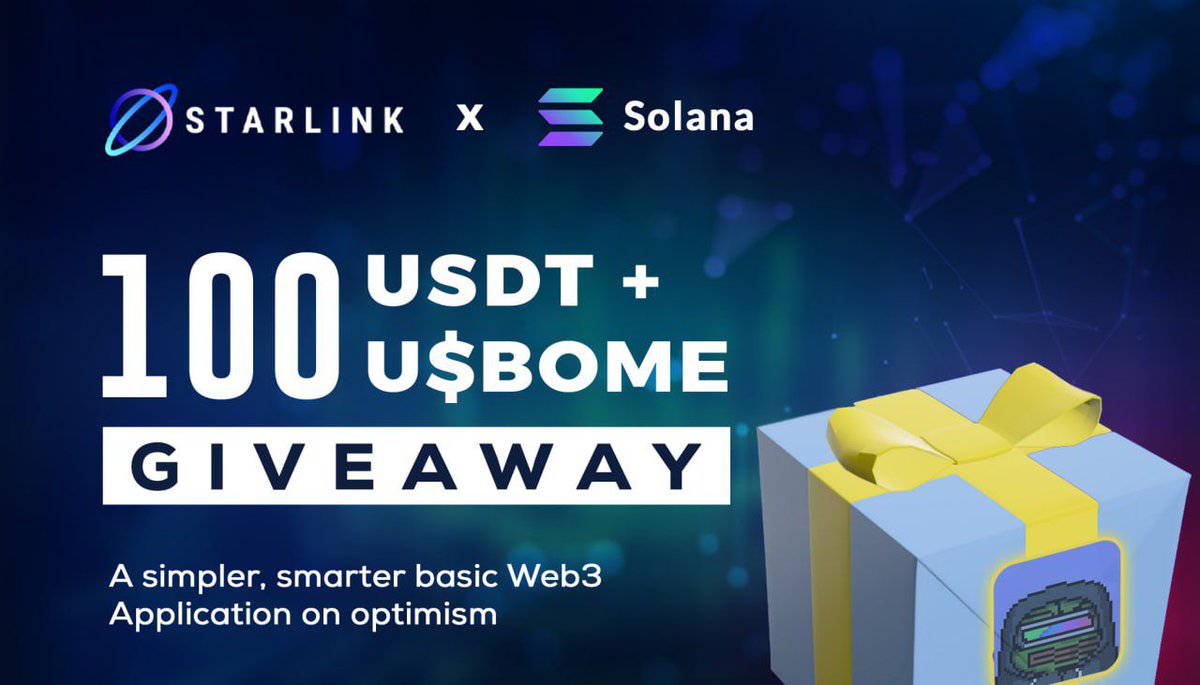 It's a celebration in the cosmos! #StarLink & #Solana are teaming up for a stellar giveaway on QuestN Secure 100 USDT + $BOME (100 USDT) by completing simple social tasks Instant rewards await, with $BOME docking in your wallet this April! Claim here👇 app.questn.com/quest/89293309…