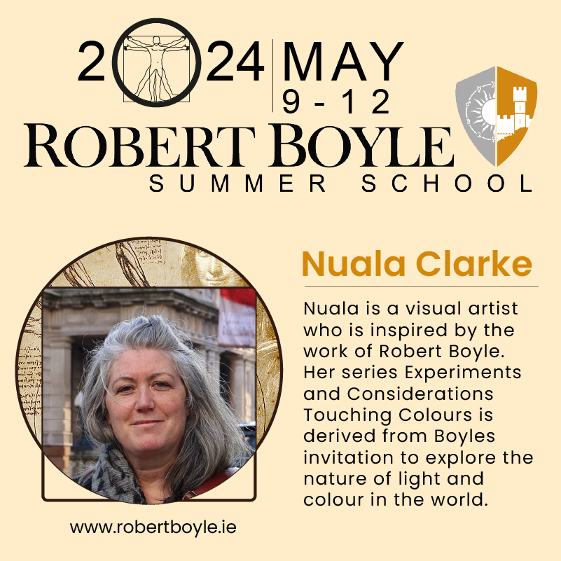 RobertBoyleFRS's tweet photo. Delighted to announce that Nuala Clarke - visual artist and Dr Matthew Landrus - historian, will speak at the #RBSS24 taking place on the 9 – 12 May in Waterford and Lismore. Booking and programme at https://t.co/Y7Gva02iJh
@LismoreHC @WaterfordCounci https://t.co/AO6fJC0IOX