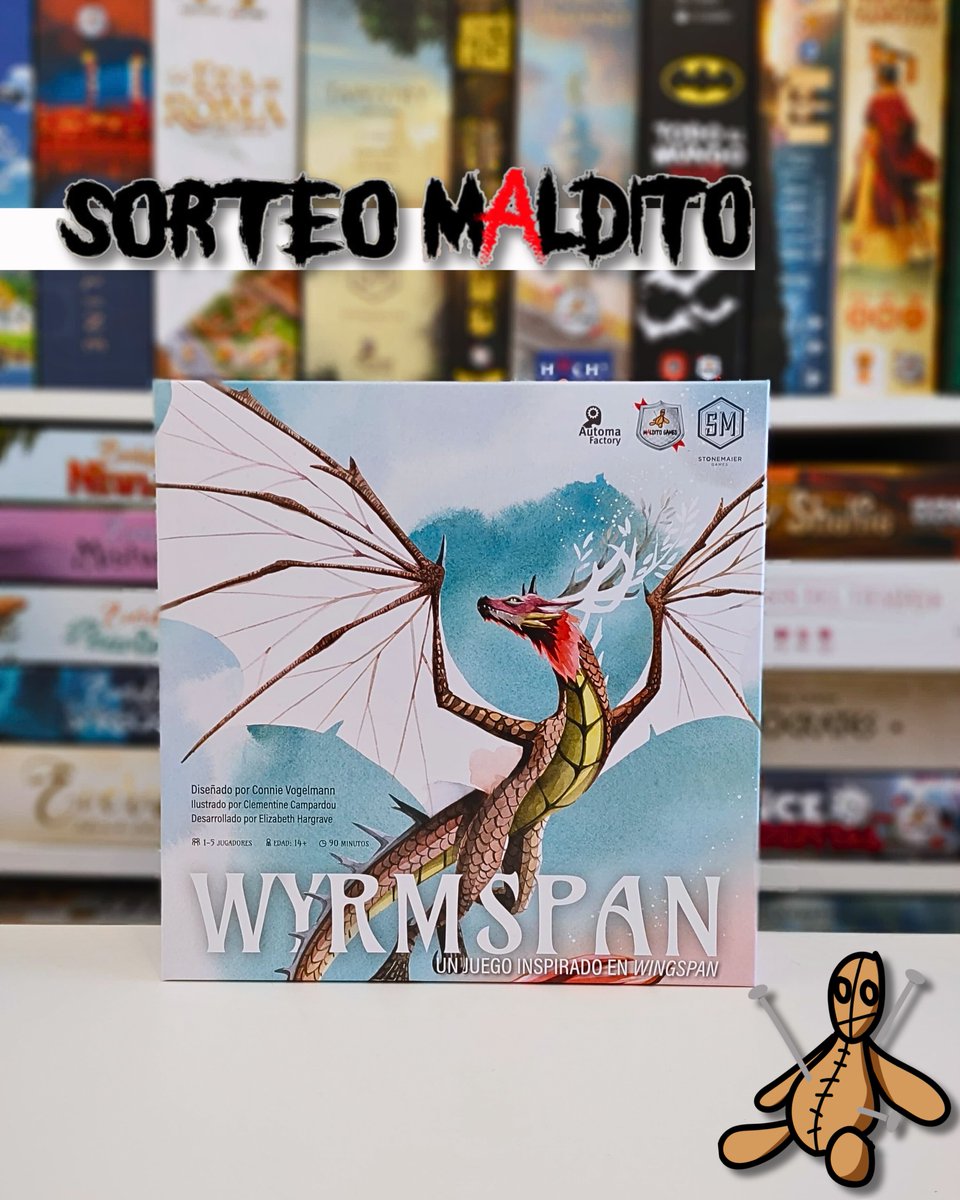 Maldito Games (@malditogameses) on Twitter photo SORTEO🔴Con motivo del lanzamiento de #Wyrmspan os proponemos un nuevo #sorteomaldito
Para participar:
1⃣Sigue la cuenta <a href="/MalditoGamesES/">Maldito Games</a>
2⃣Repostea.
3⃣Menciona 3 personas con las que jugarías.
Anunciaremos la persona ganadora el 1/05/24 ¡Suerte!🍀🍀 SORTEO🔴Con motivo del lanzamiento de #Wyrmspan os proponemos un nuevo #sorteomaldito
Para participar:
1⃣Sigue la cuenta <a href="/MalditoGamesES/">Maldito Games</a>
2⃣Repostea.
3⃣Menciona 3 personas con las que jugarías.
Anunciaremos la persona ganadora el 1/05/24 ¡Suerte!🍀🍀