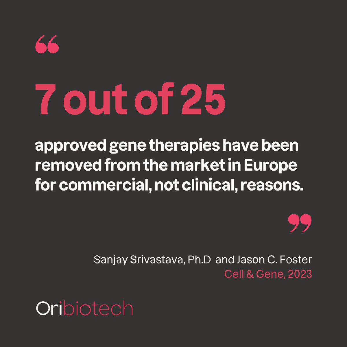In @_cellandgene, Sanjay Srivastava and @Ori_JCFoster discuss the changing landscape of CGT, including: 🌐 Market access 🔄 Manufacturing & commercial challenges 👥 The importance of early adoption Read the article: cellandgene.com/doc/the-new-ec…