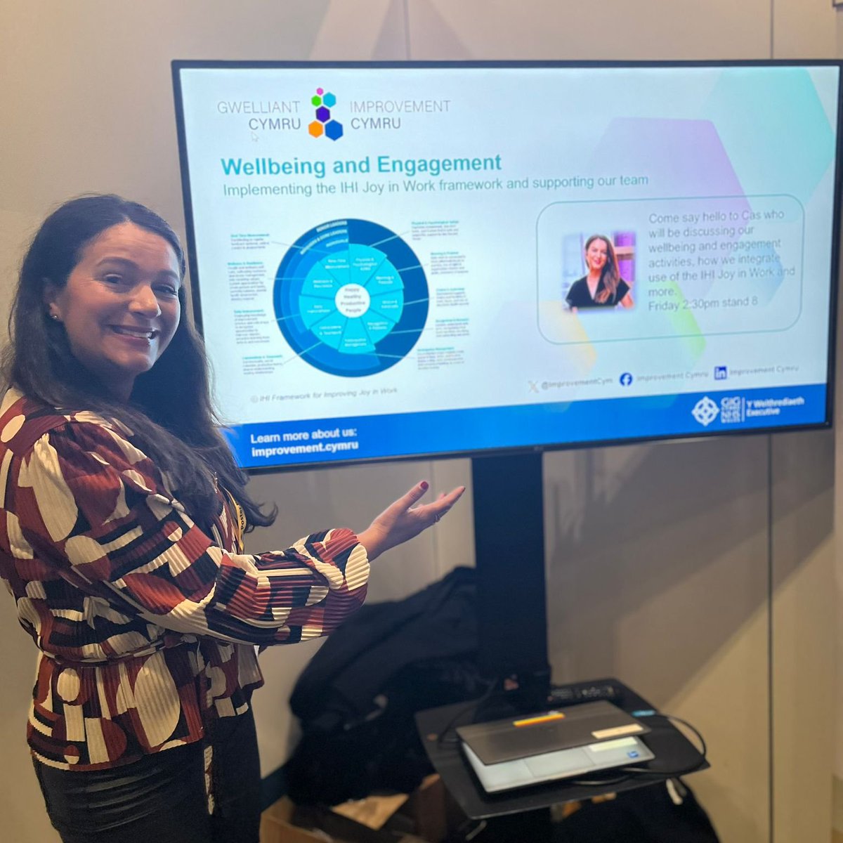 Improvement Cymru (@improvementcym) on Twitter photo 🔍Discover how we are using the SREC tool and <a href="/TheIHI/">Institute for Healthcare Improvement (IHI)</a>’s Joy in Work framework to support wellbeing and engagement activities within the Improvement Cymru team.
👋Come and meet Cas Germain at stand 8 at 2:30pm, to learn more. #Quality2024 🔍Discover how we are using the SREC tool and <a href="/TheIHI/">Institute for Healthcare Improvement (IHI)</a>’s Joy in Work framework to support wellbeing and engagement activities within the Improvement Cymru team.
👋Come and meet Cas Germain at stand 8 at 2:30pm, to learn more. #Quality2024