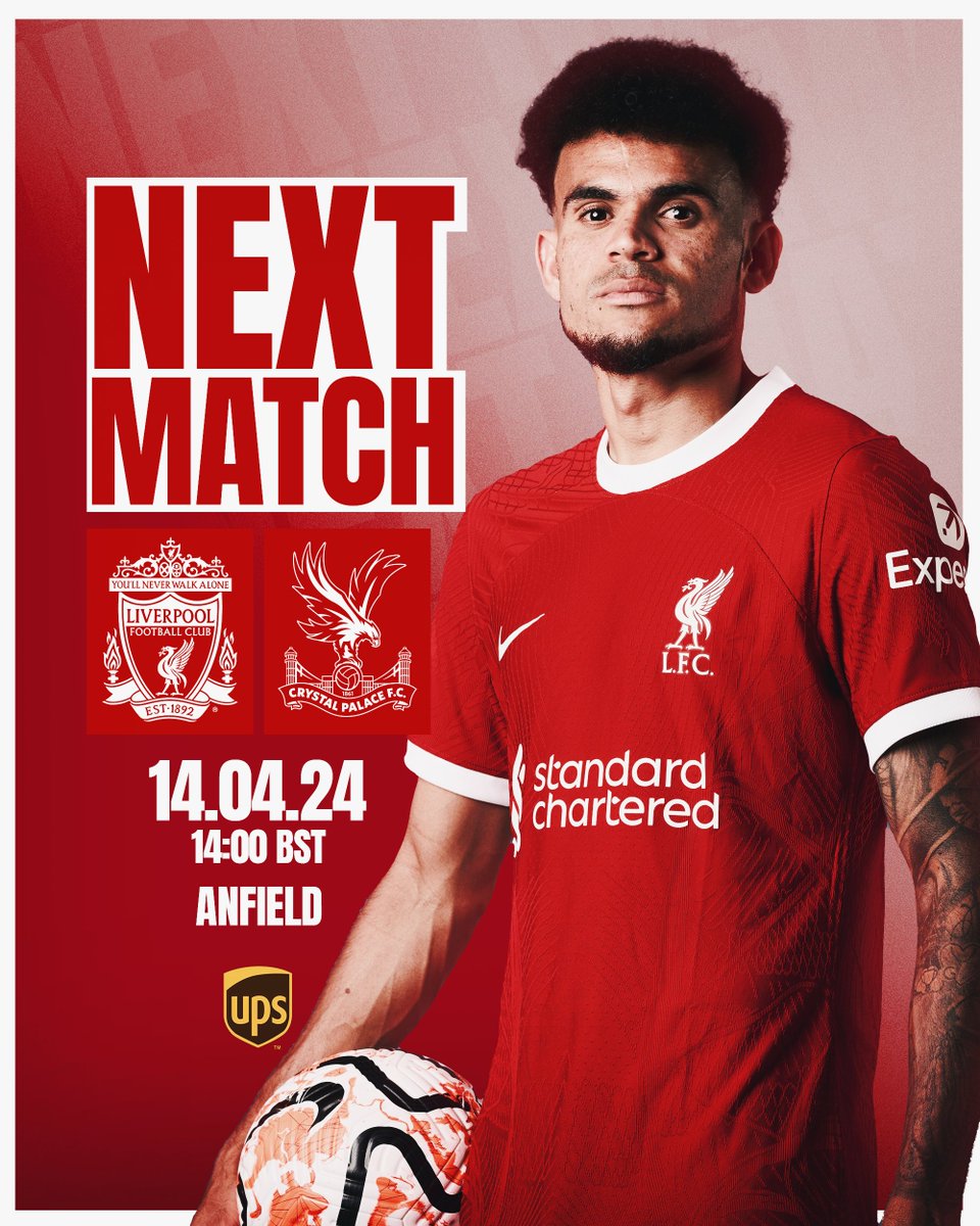 LFC's tweet photo. Next up, we return to Anfield to take on Crystal Palace in the @premierleague 🏟️🔴

@UPS | #ad https://t.co/OwabZ7UQ9R