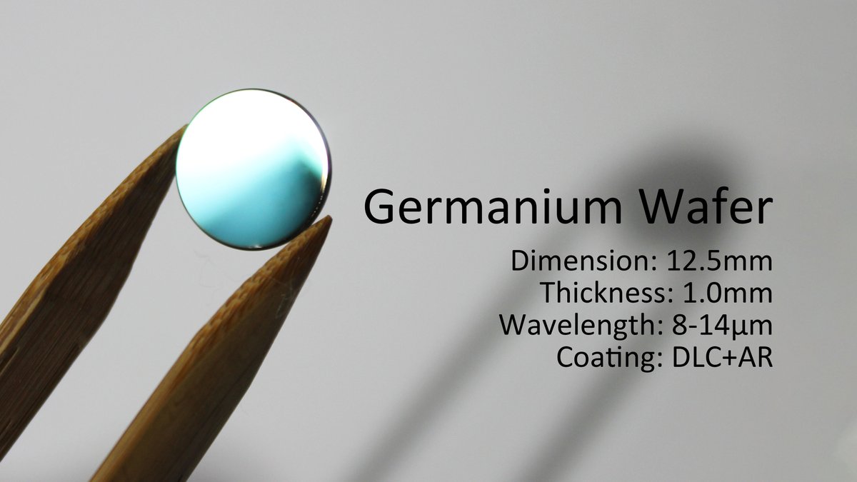 VY Diameter 12.5mm DLC and AR Coated Germanium Wafer. #Germanium #Ge #VYOPTICS #VYOPTICS
