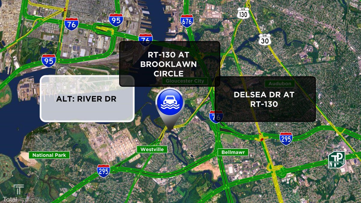 COMMUTER ALERT: Flooding across our region for your Friday drive in. Closures along Columbus Blvd, Admiral Wilson Blvd, Brooklawn Circle & Delsea Drive. Expect delays & do not drive through flooded areas! @CBSPhiladelphia