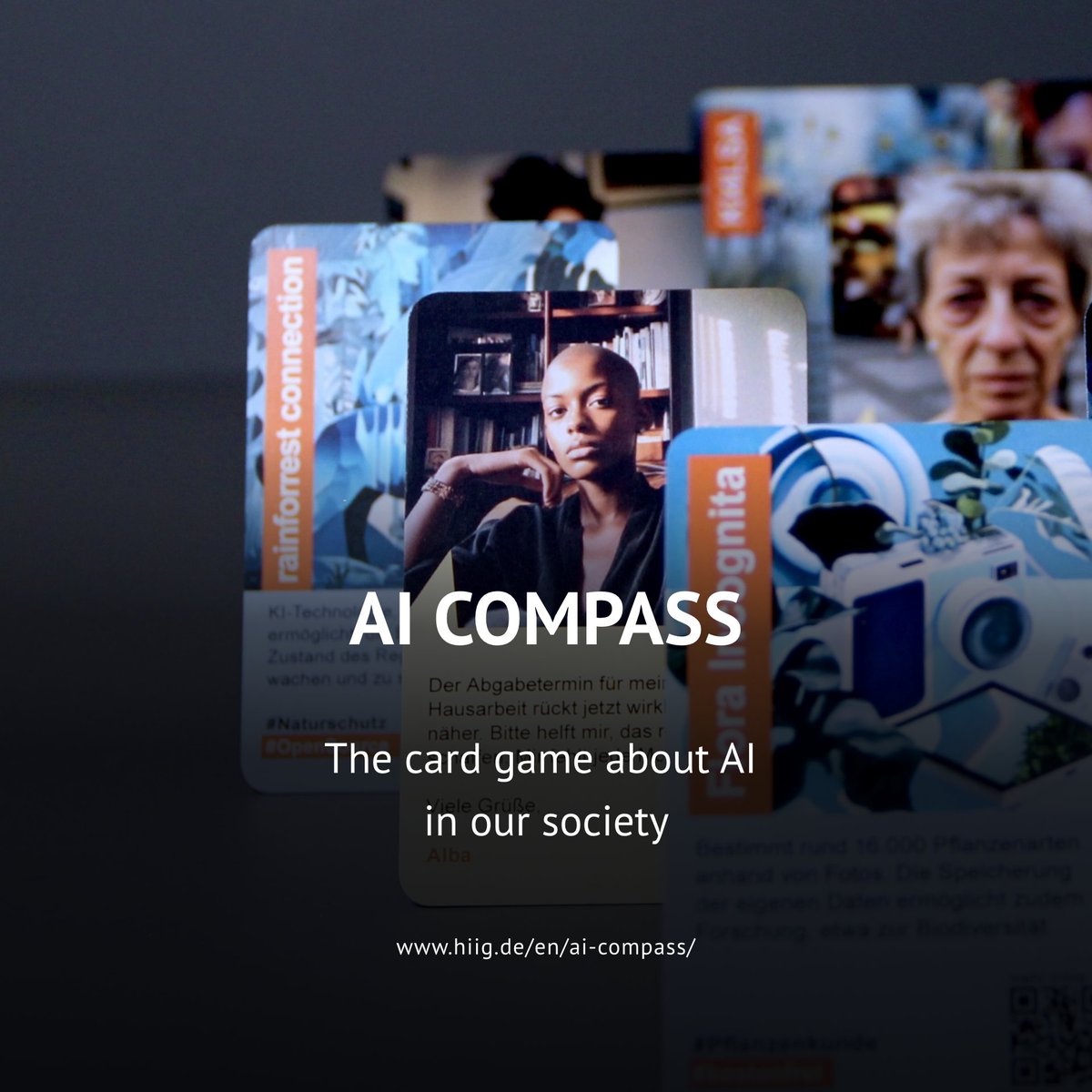 Our #AI card game is finally available in English! With the “AI Compass”, you & your team take on the role of ultimate AI experts & help citizens with their queries! Your mission: Find out which problems can actually be solved by AI systems. 🧭 More info: hiig.de/en/ai-compass/