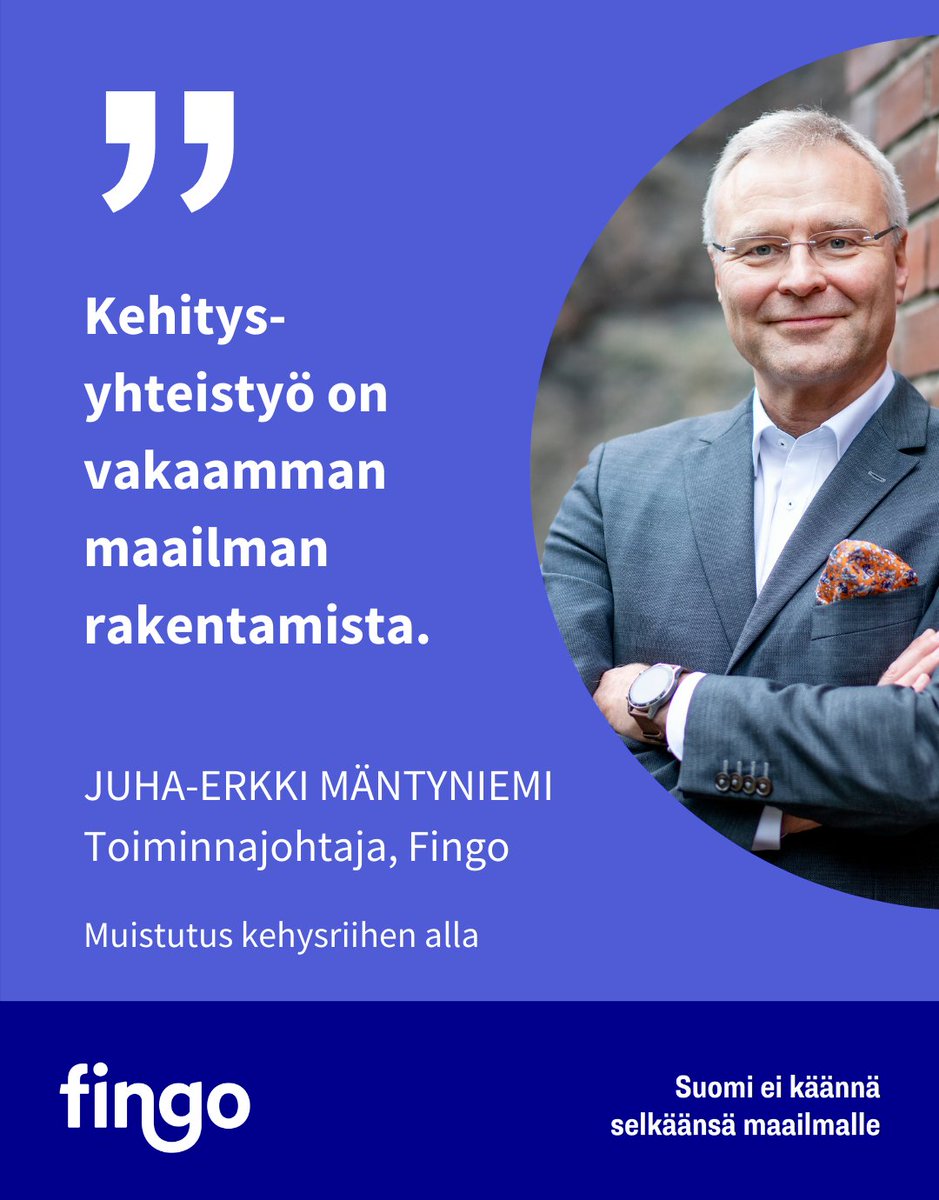 'Kehitysyhteistyö on vakaamman maailman rakentamista', muistuttaa toiminnanjohtajamme @juha_erkki kehysriihen alla. Kehitysyhteistyö, humanitaarinen apu ja rauhantyö ovat tärkeitä investointeja maailman vakauteen, turvallisuuteen ja oikeudenmukaisuuteen. #TurvallisempiMaailma