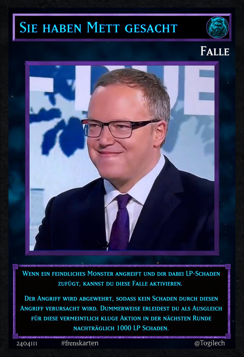 Togilech's tweet image. ▶️ @GeorgeRestle (satirische Parodie des Originals!)

#DISPLAY #gehacktes #frenskarten