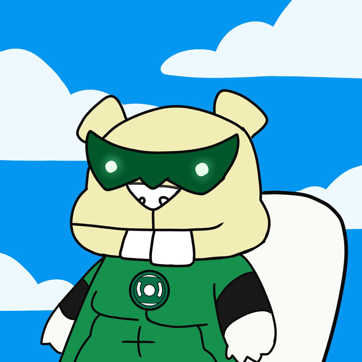 Another hard work for gumbo! hope you guys noticing me @thegumboworld @classicmuffinn @Appic @UD @bchung @0xBoeroe @BlueTigerNFT  this is my Green Gumbo Lantern. (edited)