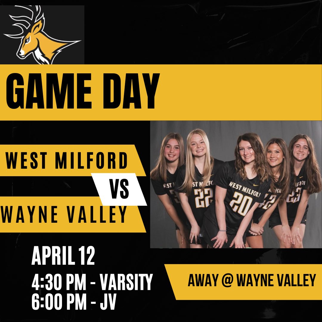 It’s game day! Girls lacrosse travels to Wayne Valley today! Good luck’ 💛🥍🖤