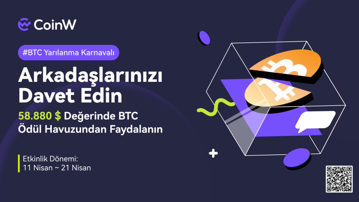 🎁⚡️#BTC Yarılanma Karnavalı: Arkadaşlarınızı Davet Edin ve 58.880 Dolar Değerinde BTC Kazanın 🌟BTC yarılanması yaklaşırken, benzersiz eğlence ve sürprizlerle dolu bir kripto karnavalı başlatıyoruz!🌟 🎯Bu etkinlik, arkadaşlarınızı CoinW'ye yönlendirerek 58.880 $ değerinde BTC…