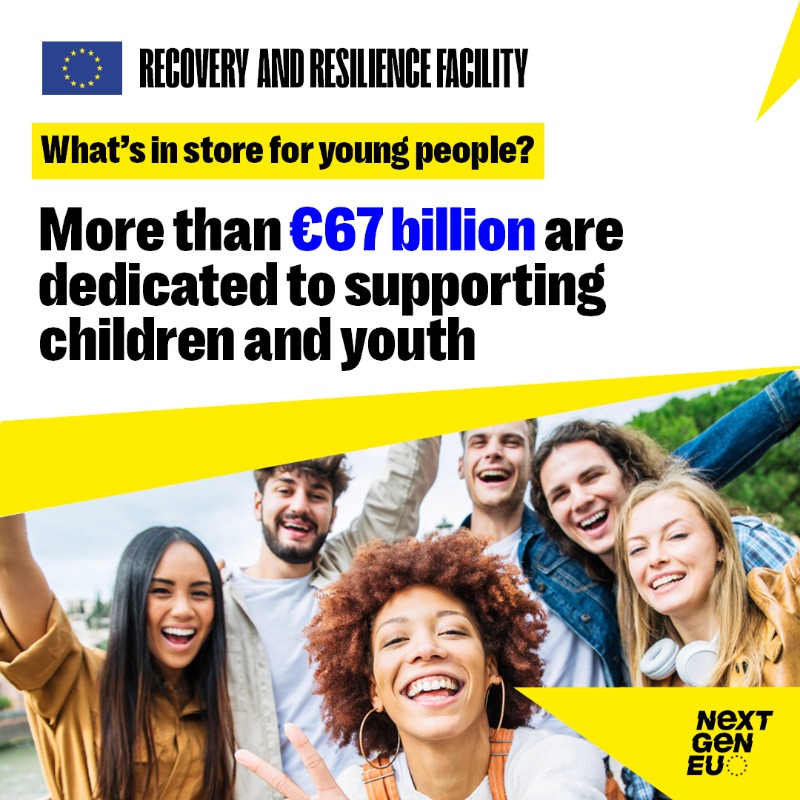 ecfin's tweet photo. The Recovery and Resilience Facility – what’s in store for young people?

Meet some of our participants from the #EUYouthWeek 2024 and find out how they benefitted from the Recovery and Resilience Facility. ⬇️

#NextGenerationEU