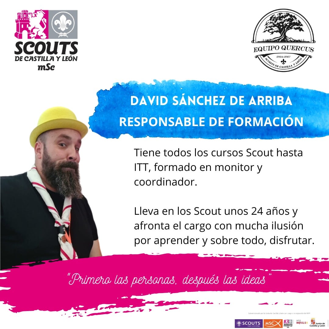 Hoy os presentamos a nuestro nuevo responsable de formación, David Sánchez de Arriba. Aunque desde hace años ya colabora como coor. del Equip. Escuela. 👨🏻‍🏫

Nunca se cansa de aprender, pero lo que tiene muy claro, es que, sobre todo, hay que disfrutar.
 #equipoQuercus