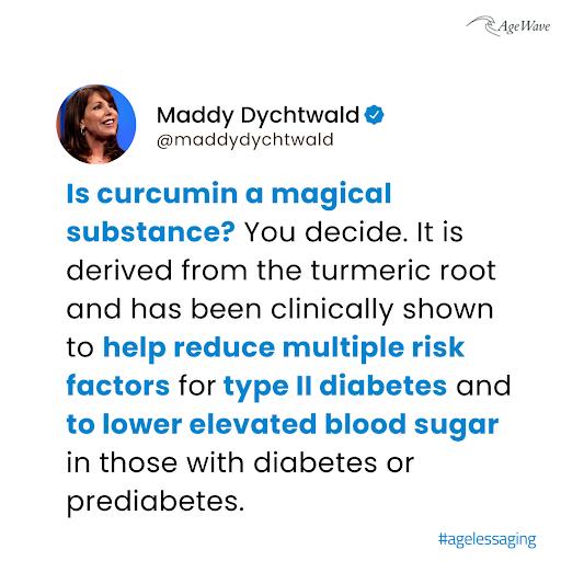 Maddy_Dychtwald's tweet photo. Tumeric isn't just a spice to brighten our dishes; it's a beacon of hope for healthier living; an anti-inflammatory ingredient to help support your health naturally.
#CurcuminMagic #TurmericPower #Health #HealthyLiving #HealthyAging #AgelessAging #AgingWell #Longevity https://t.co/0R3a5CDIps