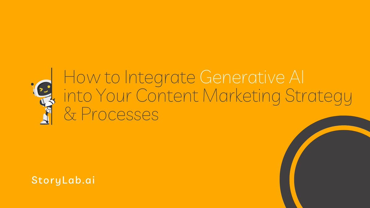 How to Integrate Generative #AI into Your #ContentMarketing Strategy & Processes Improve and Future-proof your Brand & Demand Gen Strategies. buff.ly/3PobuNR #Copywriting #ArtificialIntelligence #ChatGPT #GPT4 #ContentCreation buff.ly/3YXXmhr