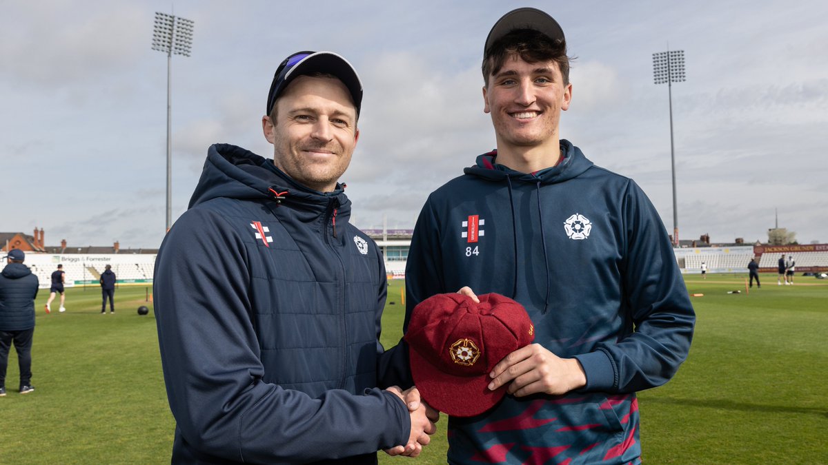 NorthantsCCC's tweet image. A special moment for Raphy Weatherall this morning. 

548 🏵️