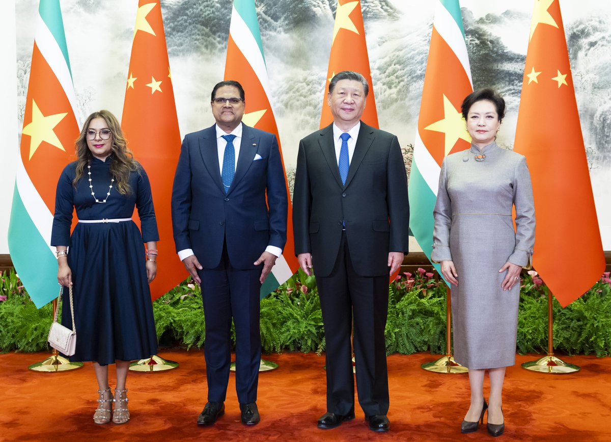 President Xi held talks with President Santokhi. Suriname is one of the first Caribbean countries to have established diplomatic ties with the People’s Republic of China, established a strategic partnership, and signed a plan for Belt and Road cooperation. The two countries…