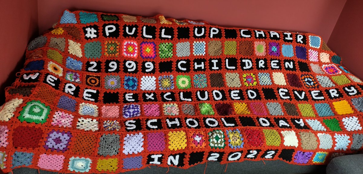 If you think hosting a blanket of 2,999 squares can reduce suspension and permanent exclusion in your local area, please get in touch. National tour next year... The big stitch is on the 25th and 26th April at the Link School, Sunderland⭐️. What would you do with it?