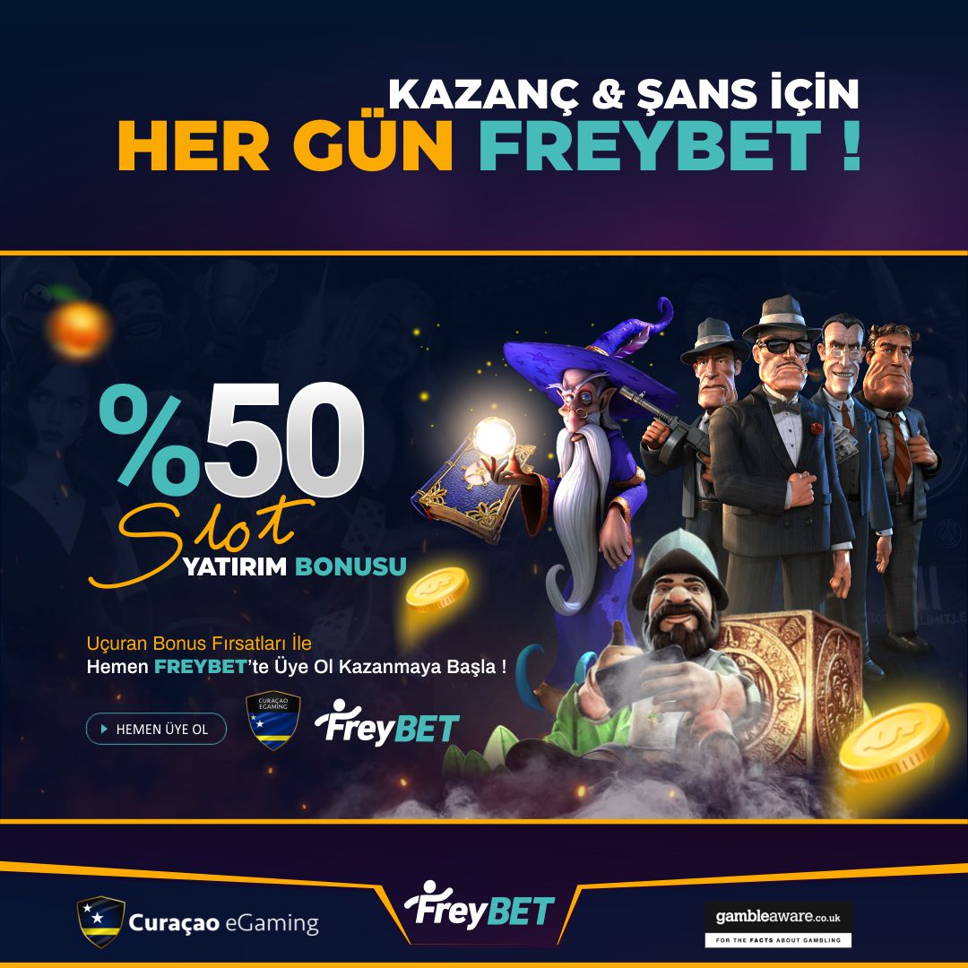 🚨 SLOT SEVERLER İÇİN FREYBET ALARMI!🚨 🎉 %50 Slot Yatırım Bonusu #FreyBET'te Sizleri Bekliyor! 🎰 Slot Heyecanını Kazandıran Oyunlar İle Yaşayın! 🔗 frey.bet