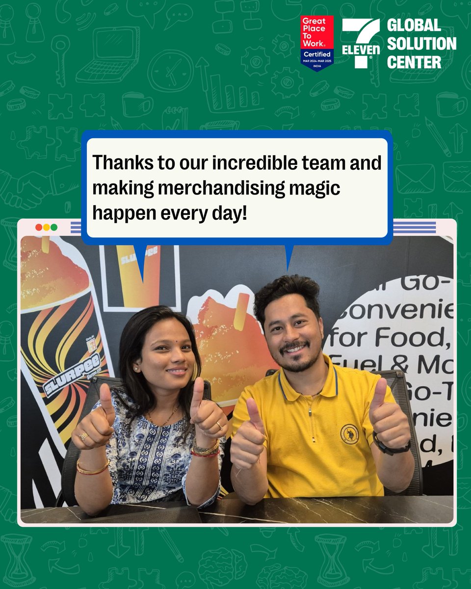 Cheers to teamwork and making a difference together!

#7ElevenInsider #insidestories #slurpee #DEI #culturestories #Diversity #inclusion #culture #7ElevenGlobalSolutionCenterIndia
#7ElevenGlobalSolutionCenter #7ElevenGlobal #ConvenienceRetail #FutureTechnologists #Future (2/2)