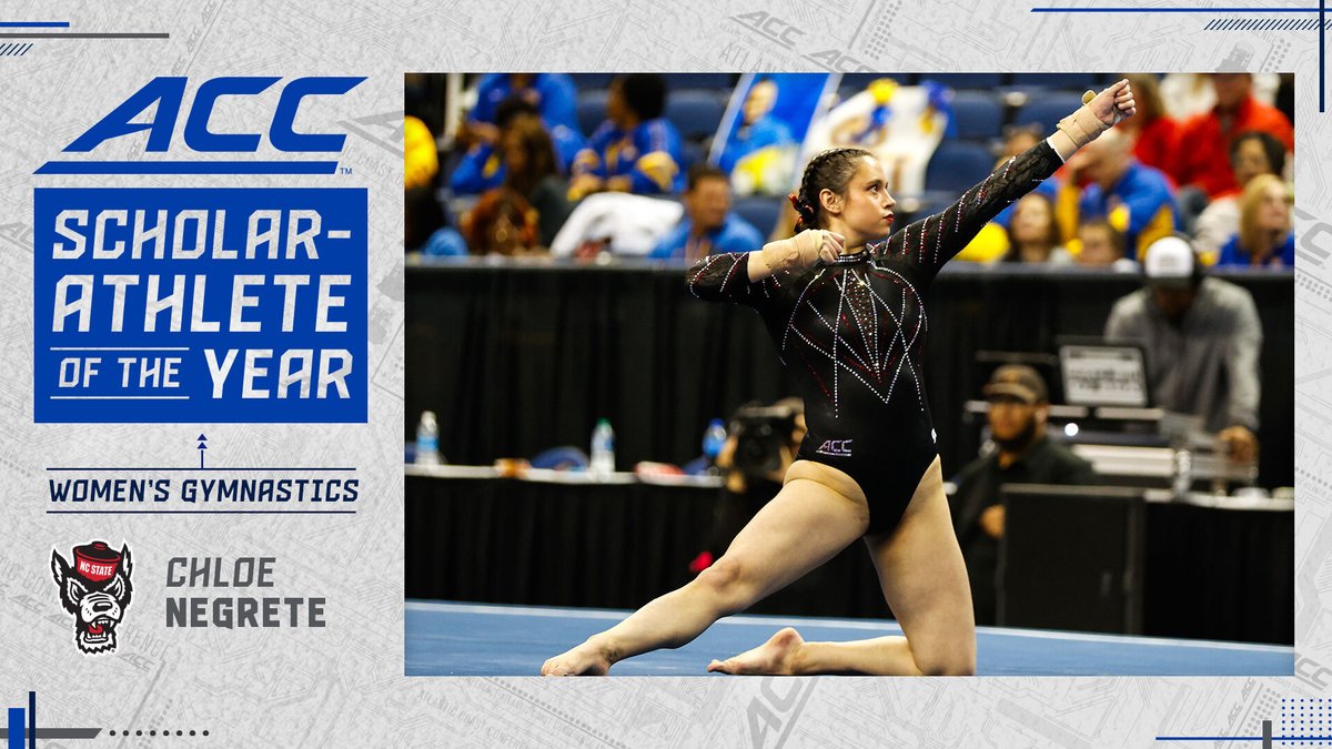 𝐒𝐂𝐇𝐎𝐋𝐀𝐑 𝐀𝐓𝐇𝐋𝐄𝐓𝐄 𝐎𝐅 𝐓𝐇𝐄 𝐘𝐄𝐀𝐑 📚 ⭐️ Chloe Negrete, @Pack_Gymnastics Full All-ACC Academic Team: theacc.co/24GYMallacadem…