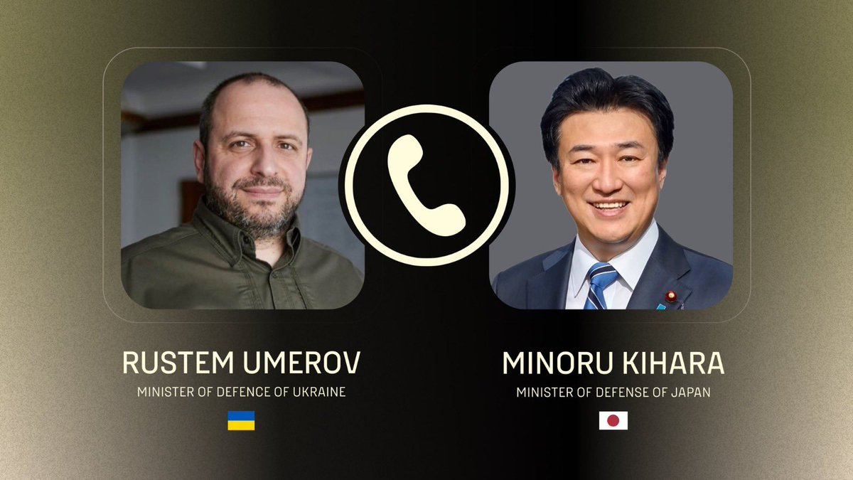 Had a telephone conversation with my Japanese counterpart, Minister of Defense Minoru Kihara. Thanked Japan for its comprehensive support in our fight against russian aggression. Briefed on the dynamics on the battlefield and on our urgent military needs. Grateful to Japan for…