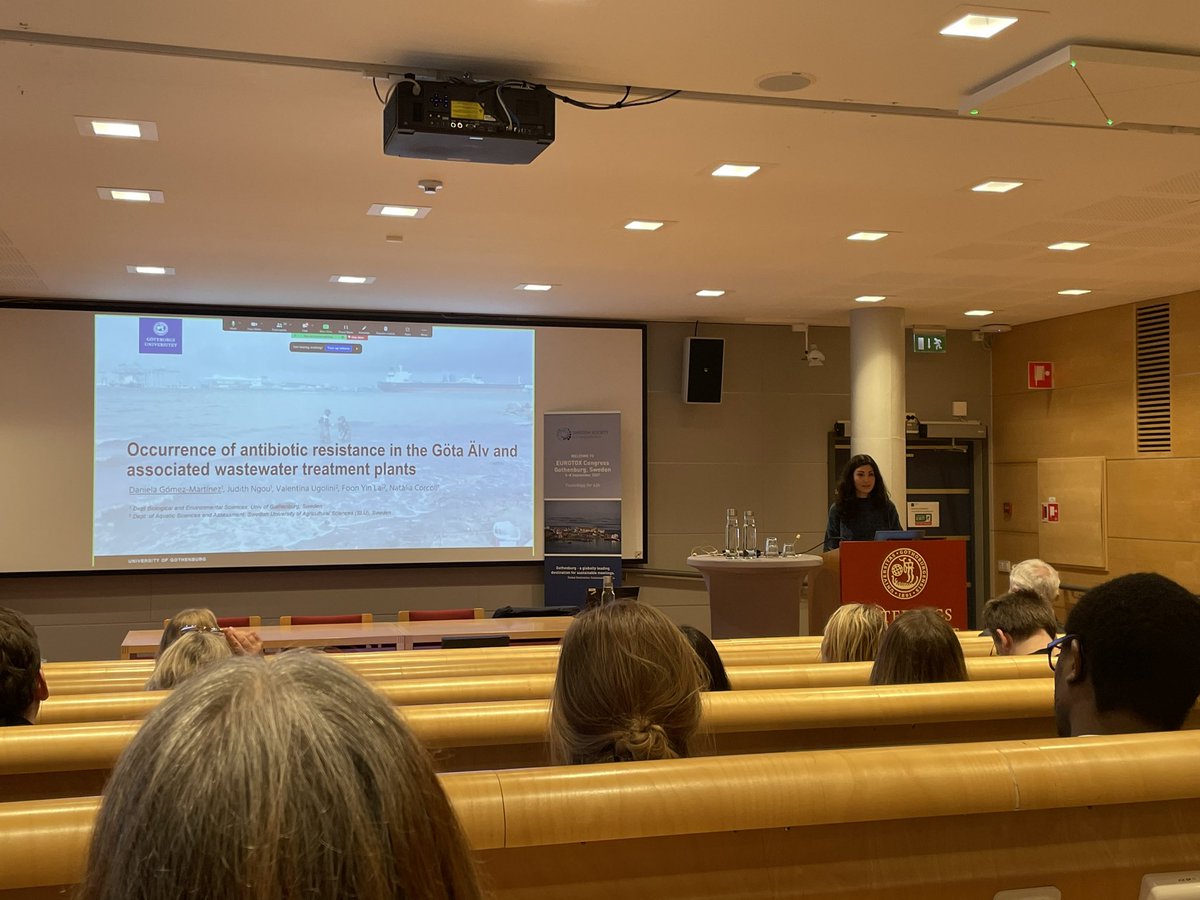 Today my colleagues @BCarneyAlmroth and <a href="/daniela_gmzm/">Daniela Gómez-Martínez</a> have presented their last results on #pharmaceuticals pollution in #plastic products and #antibiotic #resistance #genes pollution in the Göta Älv River at the annual meeting of the Svensk Förening för Toxikologi.