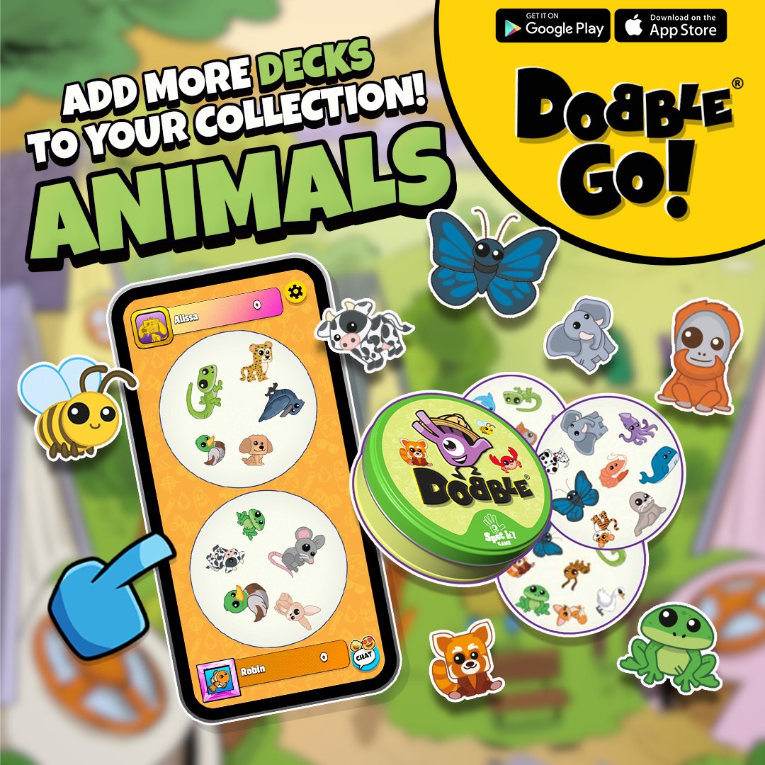 DobbleGo's tweet photo. Head to the Dobble Go! shop and build your deck collection 🤩
PLAY NOW 👉 https://t.co/b550a2UWet on Android and iOS 👍
#indiedev #gamedev #cardgame #dobble #puzzle #familygamenight #snap #cardgame #familyfun https://t.co/qiroyhKF5Z