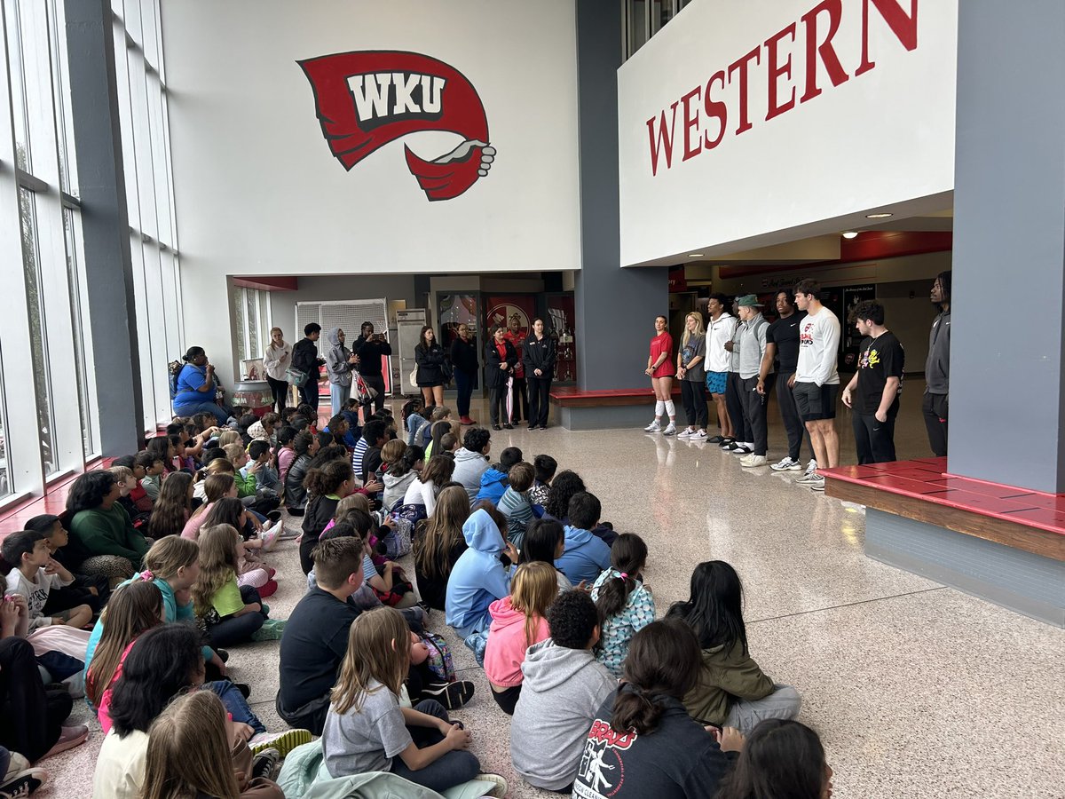 Thankful for the chance to talk to Lost River Elementary students about what it means to be a @WKUSports student-athlete! 🔴 #HilltoppersWithHeart