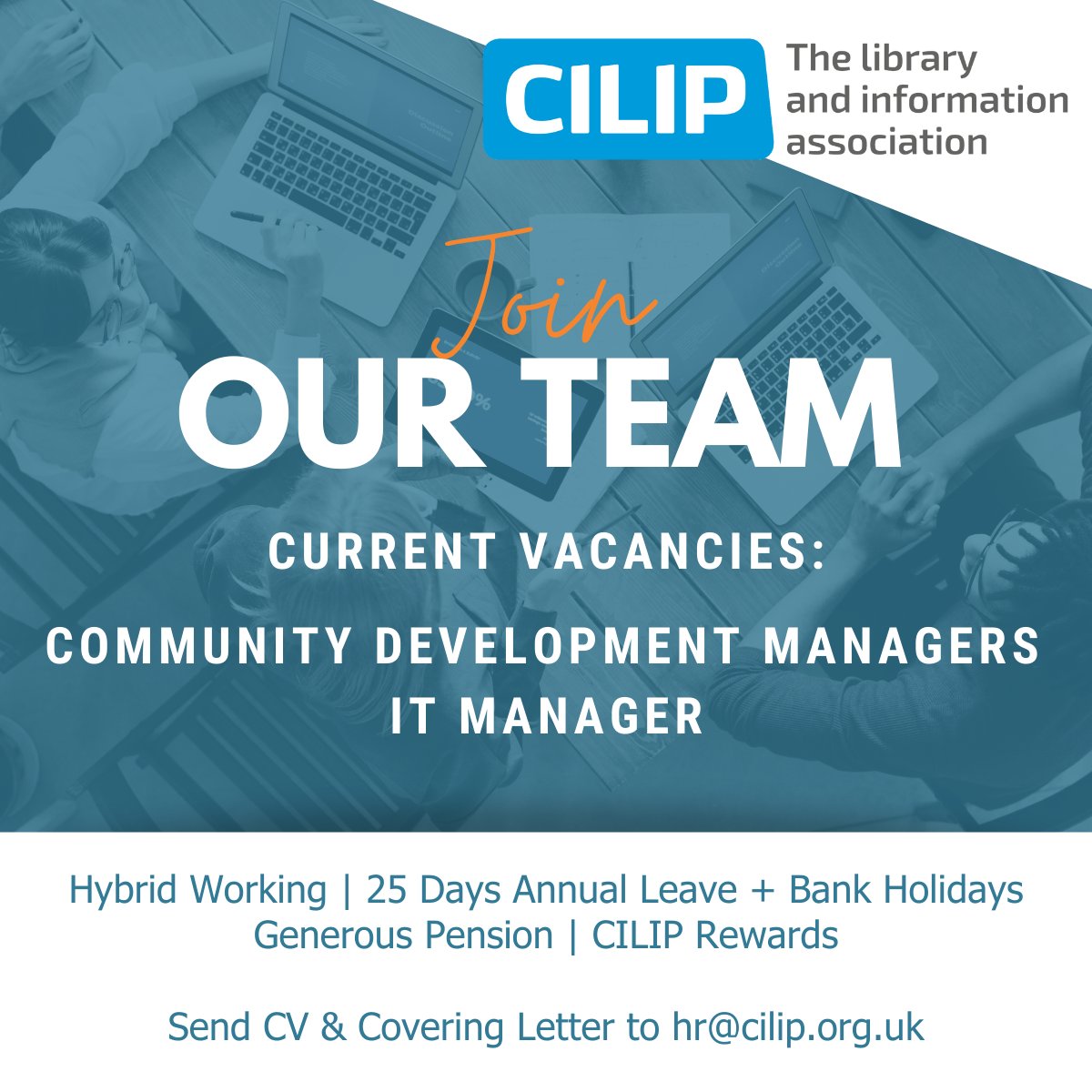Check out these great opportunities to come and work at CILIP: 
  🟢Community Development Manager (England) - F/T, Permanent
  🟢Community Development Manager (Online Communities) - P/T, 18 mth FTC
  🟢IT Manager - F/T Permanent

More information: informationprofessionaljobs.com/jobs/cilip-hq-…