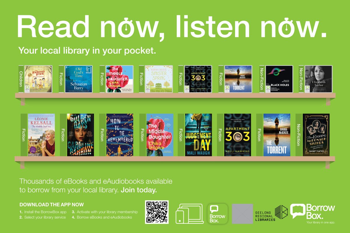 New titles available with @Borrowbox & your free library membership! So MANY ebooks & audiobooks to read and listen 24/7! Learn more: ow.ly/3tbe50ReHoF