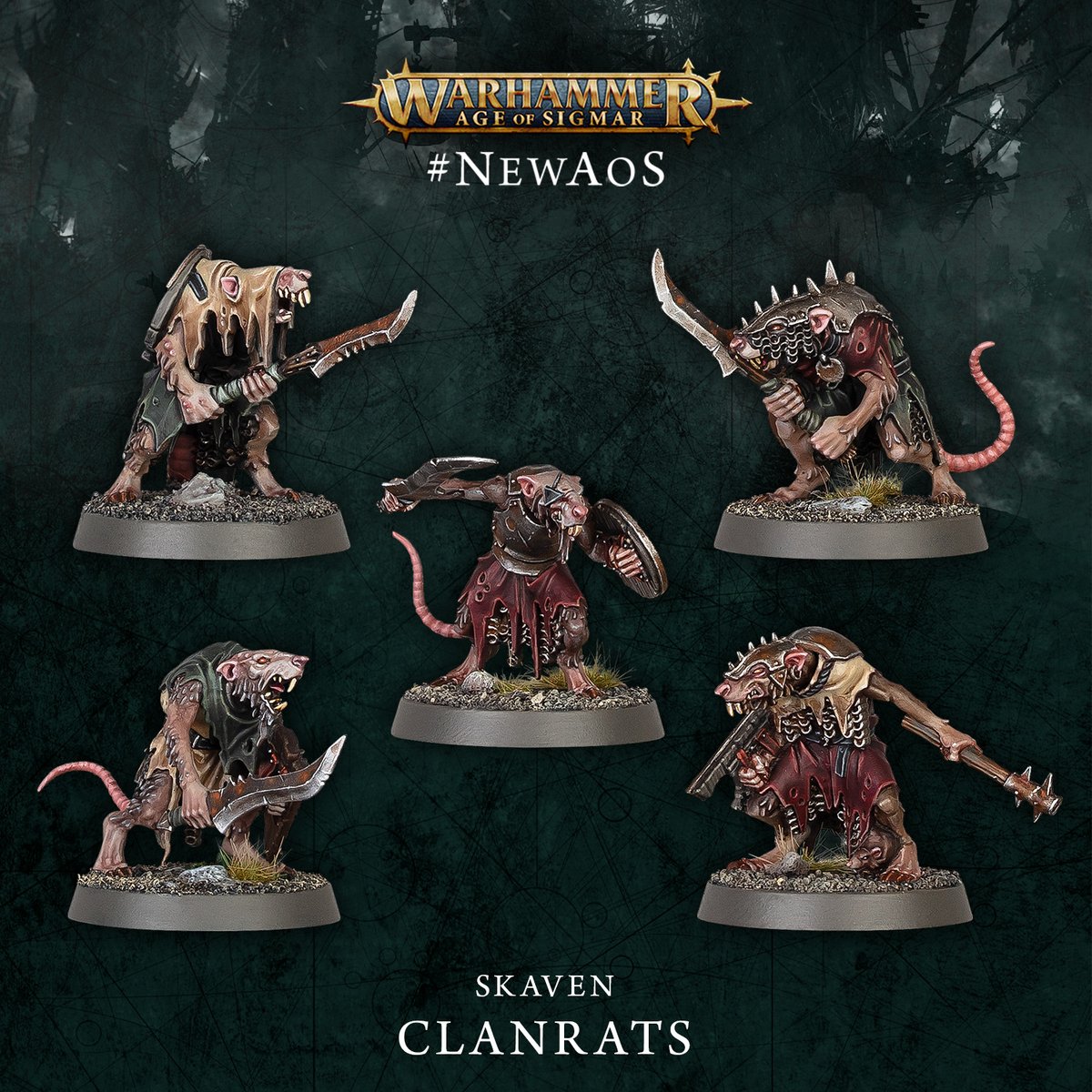 The Storm-things have had things their way for too long, yes-yes! Choose a name for each of the new Clanrats. ow.ly/4GQI50RajCP #WarhammerCommunity #NewAoS