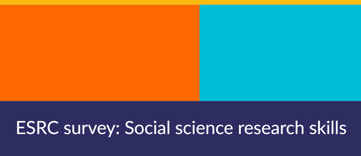 ESRC survey: Social science research skills @ESRC has released a survey as part of a phase of community engagement that is looking for a new approach to how it supports research skills training and capacity building. shorturl.at/bfiE3