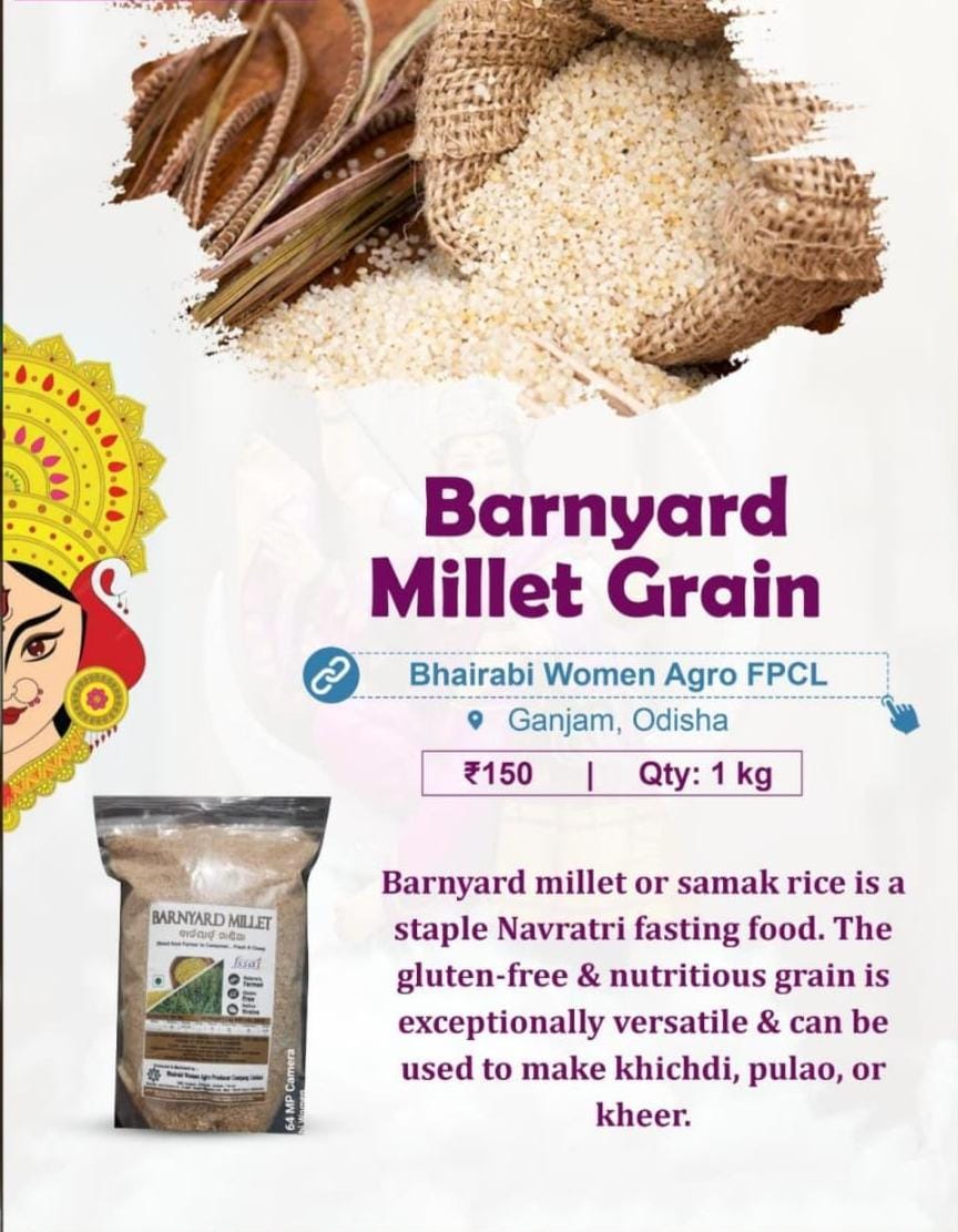 Barnyard millet grain or Vrat ke chawal is used during Navratri fasting. Gluten-free & easily digestible. Best for making khichdi, pulao, idli or kheer. Order link👇 mystore.in/en/product/bar… ✅ @AgriGoI @ONDC_Official @ShriVishwanath @ShriRamTeerth @SSSTShirdi #Navratri2024