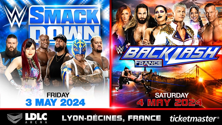 Après un #WrestleMania de malade, la #WWE débarque chez nous pour #SmackDown & #WWEBacklash Life is good Avec @CAgiusILD & @PhilippeChereau en ringside à la @LDLC_Arena Cocorico On se voit là-bas !! #wrestling #WrestlingCommunity @WWEenFrance @LeTempleDuCatch @BlxckmassDesign