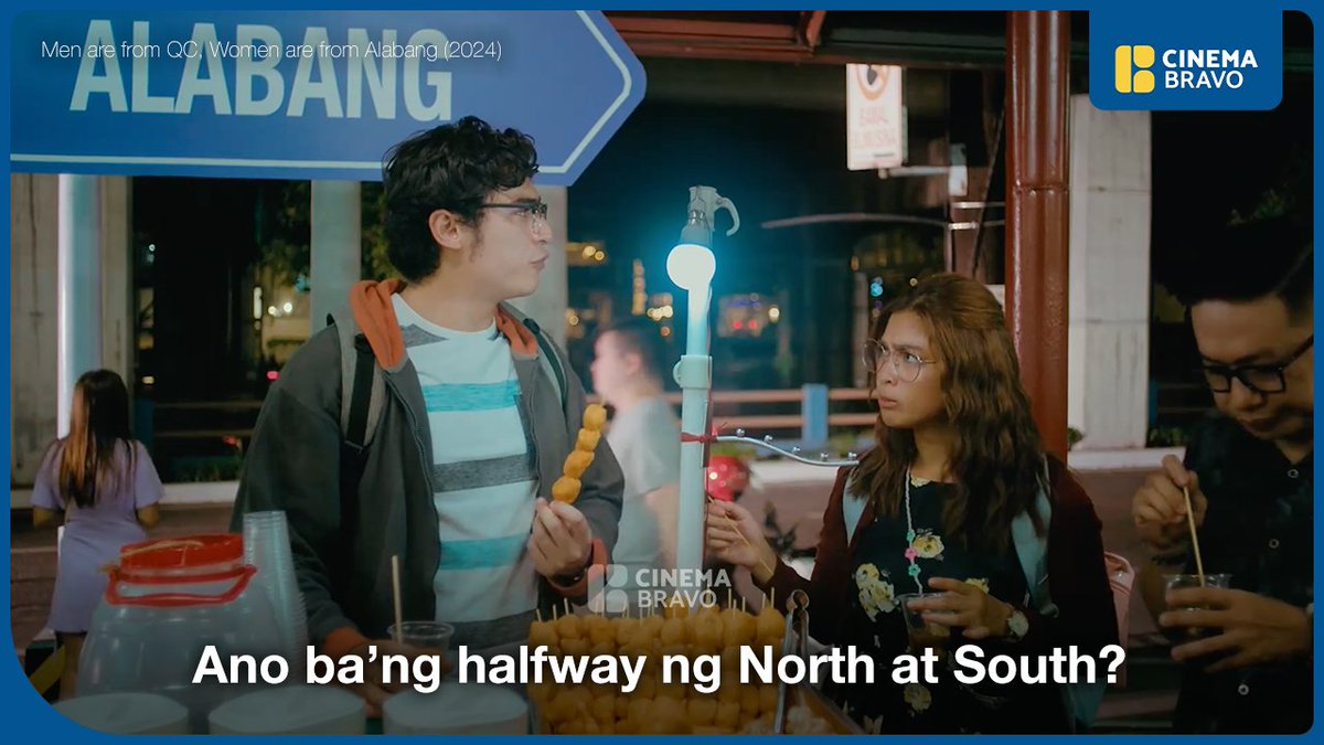 Marco Gallo to Heaven Peralejo: 'Ano ba'ng halfway ng North at South?' 🎬 Men are from QC, Women are from Alabang (2024) Directed by Gino M. Santos (#SafeSkiesArcher) Based on the best-selling book by Stanley Chi Opens May 1 in PH theaters from @VIVA_Films #MarVen