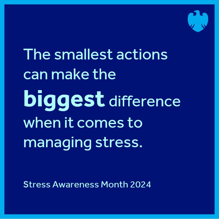 Financial worries can play a big part in our stress levels and our overall mental health. Be kind to yourself, take one step at a time and if you ever need our support, we’re here to help 💕 Discover more: barclays.co.uk/mental-health/ #stressawarenessmonth #littlebylittle