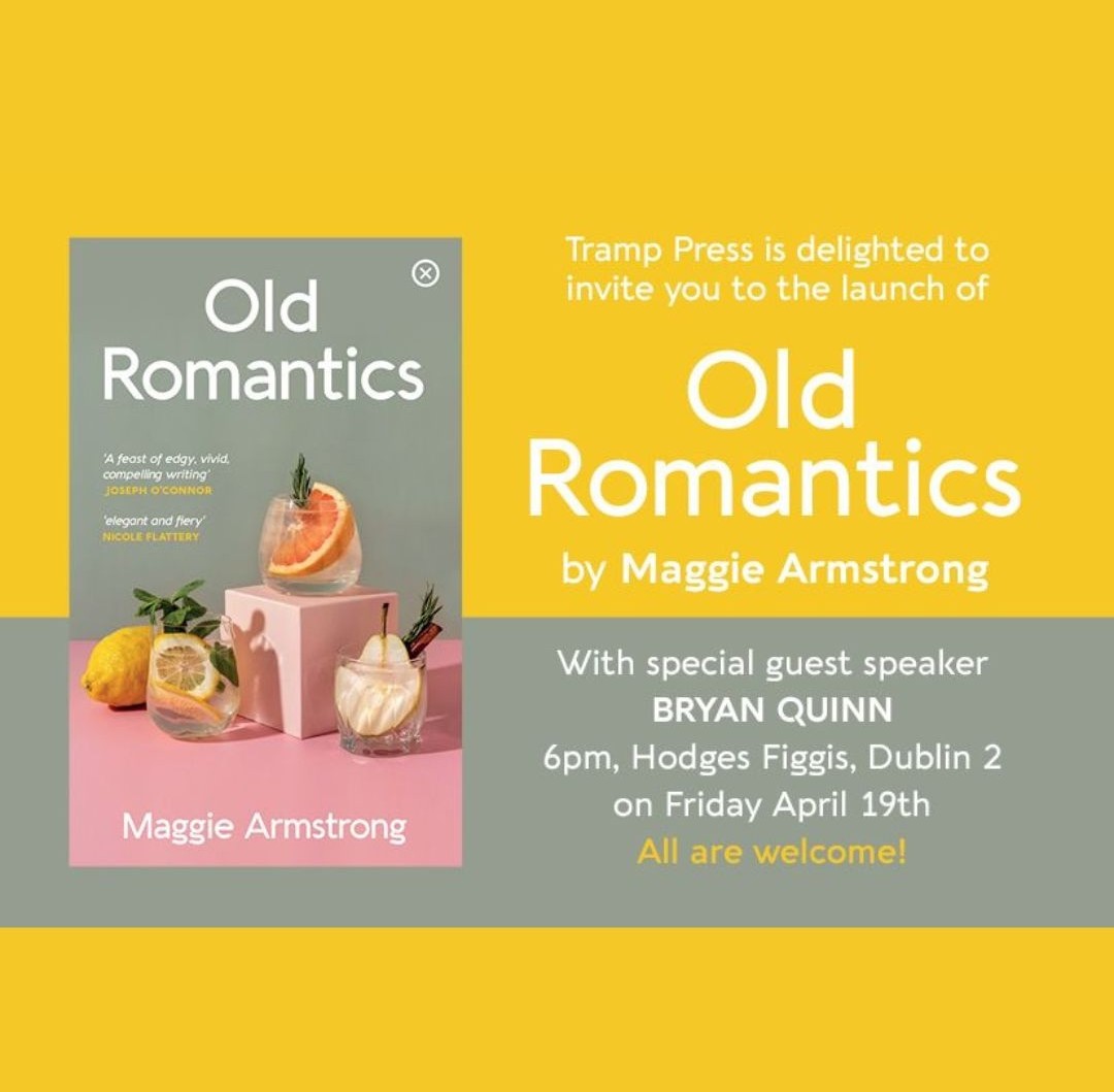 We will be launching Old Romantics by Maggie Armstrong in one week! Please join us at @hodgesfiggis at 6pm on Friday 19th for some wine, reading and book-signing!