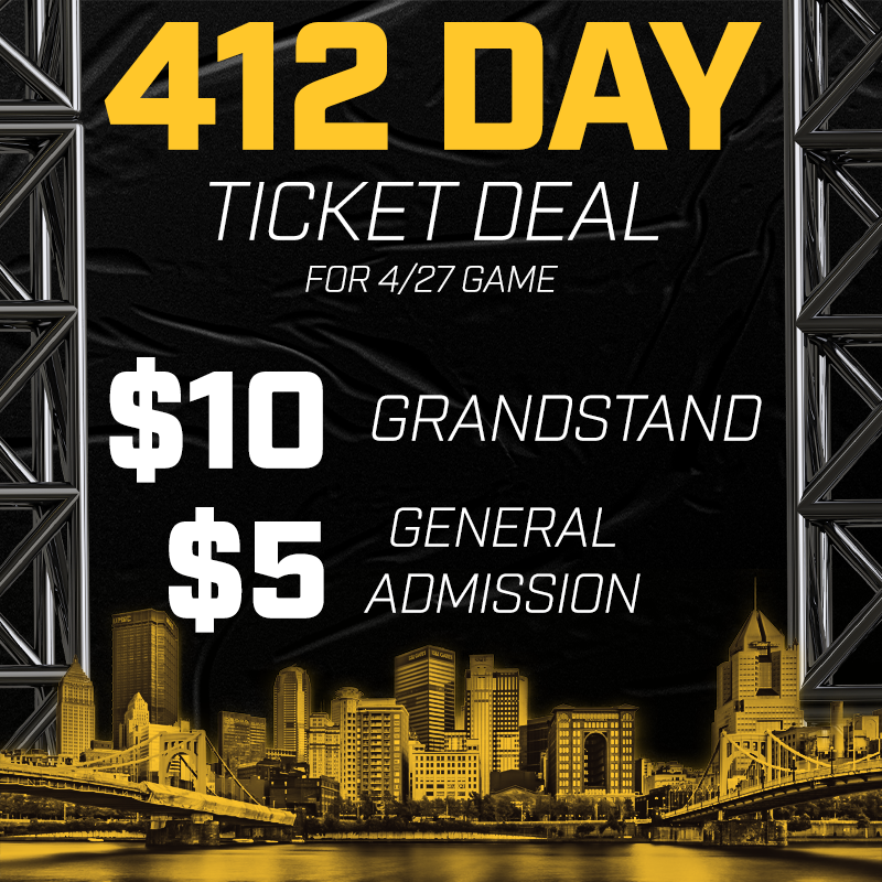HAPPY 412 DAY! 💛🖤 To celebrate the beautiful city we live in, we've got a limited-time 412 day ticket offer! 💰 Secure your spot for Throwback Night on 4/27 with these throwback prices! 🎟 bit.ly/49u8sy9