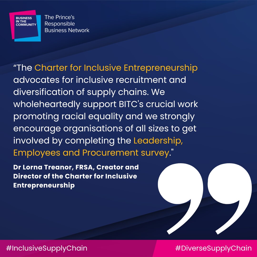 Procurement leader or work with suppliers? Please share your insights in our survey with @YouGov on diversity & inclusion in supply chains & help drive positive change. Learn more: bitc.org.uk/diverse-and-in… #InclusiveSupplyChain #DiverseSupplyChain #diversity #ResponsibleBusiness