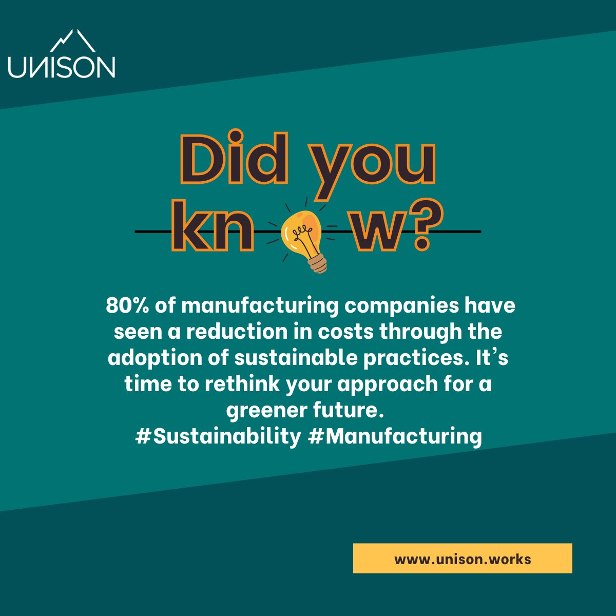 Did you know that 80% of manufacturing companies have seen a reduction in costs through the adoption of sustainable practices? It's time to rethink your approach to a greener future. #GreenManufacturing #EcoFriendlySolutions #EcoManufacturing #CostReduction